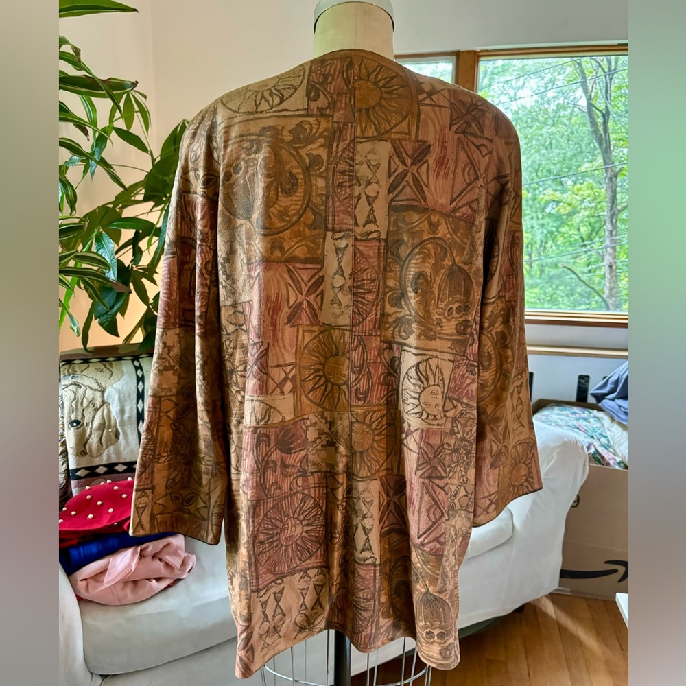Vintage 1980’s EUGENE OF AUSTRALIA printed-leather super-soft-leather jacket! - Picture 4 of 10